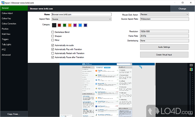 Software Video Mixer and Switcher - Screenshot of vMix