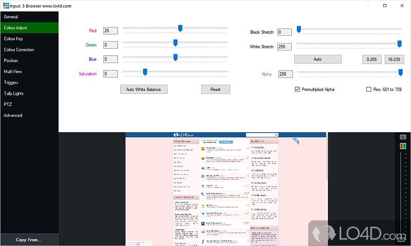 Video production software - Screenshot of vMix