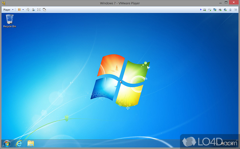 Splitting a virtual disk and customizing its hardware - Screenshot of VMware Workstation Player