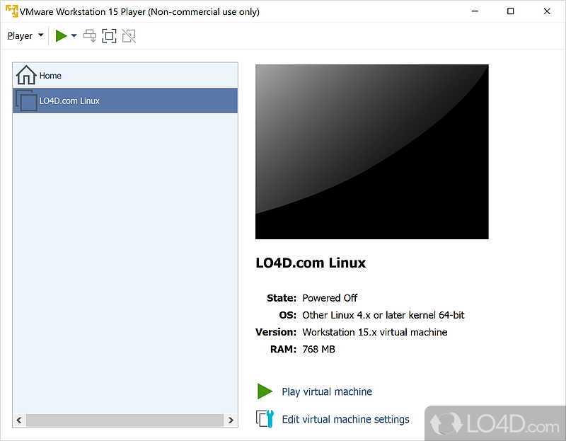 Clean feature lineup - Screenshot of VMware Workstation Player