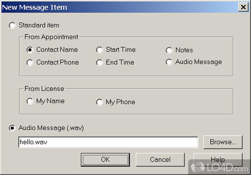 Voicent AutoReminder: User interface - Screenshot of Voicent AutoReminder
