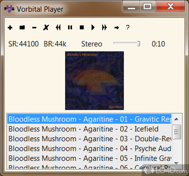 Simplistic GUI and options - Screenshot of Vorbital Player