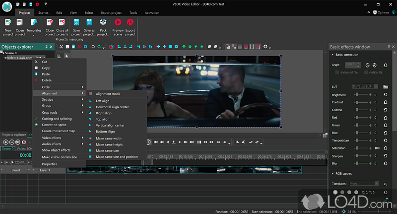 Excellent tool to edit your favorite videos - Screenshot of VSDC Free Video Editor