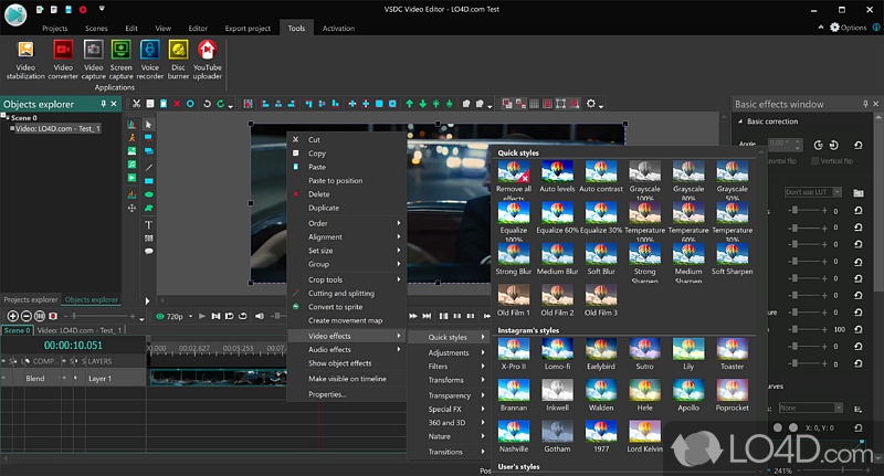 Completely free software - Screenshot of VSDC Free Video Editor