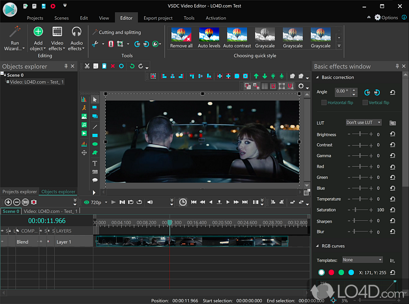 Edit video files, movies - Screenshot of VSDC Free Video Editor
