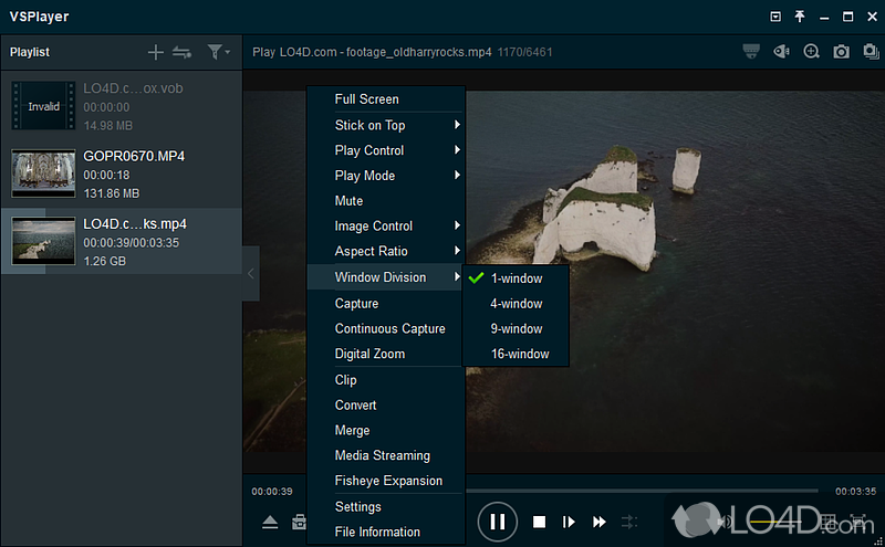 Handy video player with media streaming capabilities - Screenshot of VSPlayer