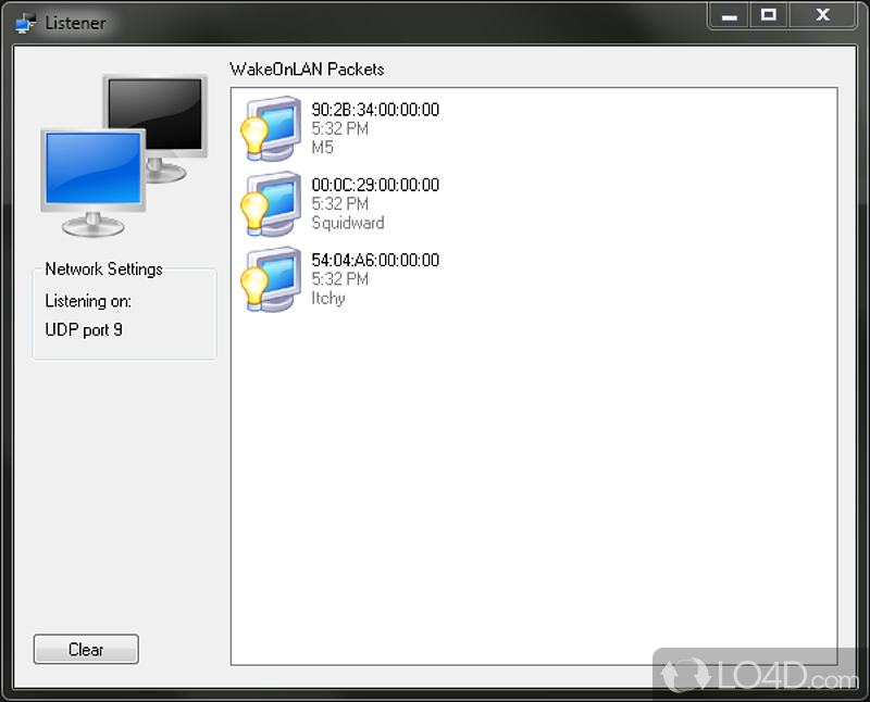 Remote Network Administration Tools - Screenshot of Wake On LAN