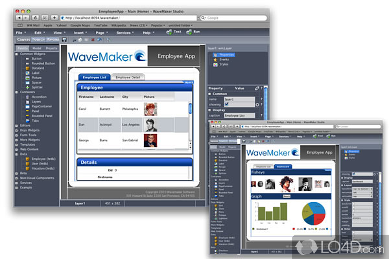 Develop web apps with ease - Screenshot of WaveMaker