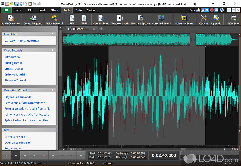 wavepad audio editing software