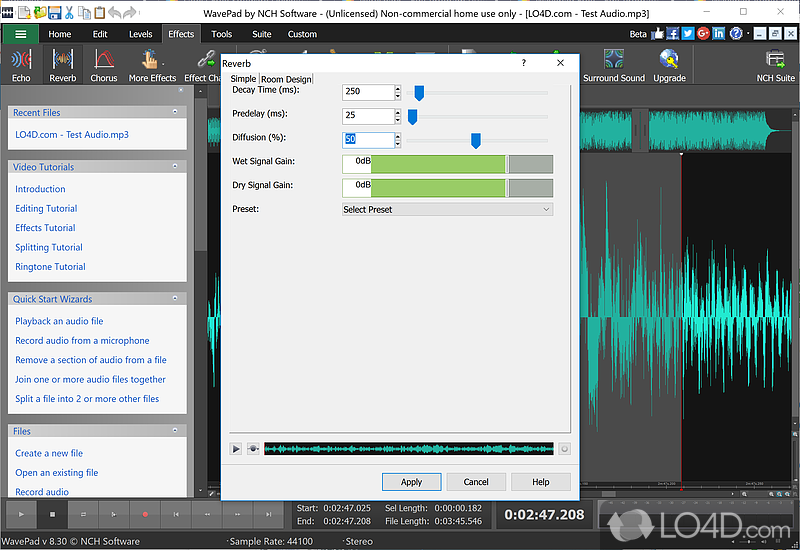 wavepad audio editor for pc