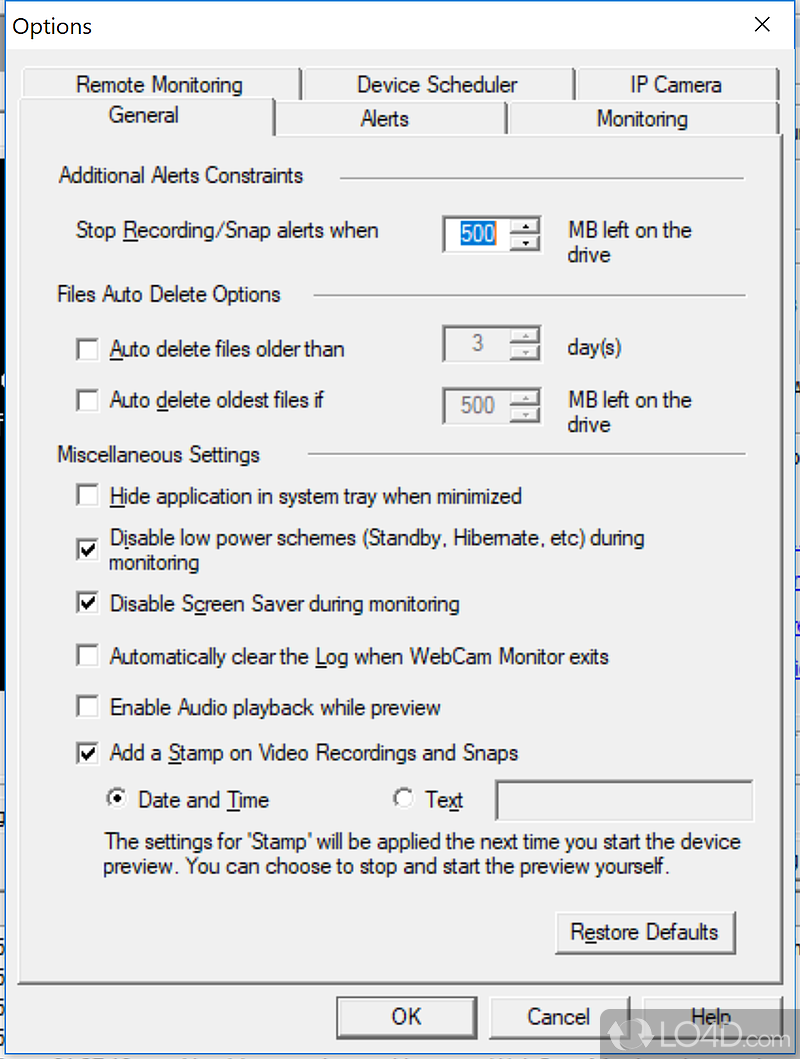 Turn your PC into a video surveillance system - Screenshot of WebCam Monitor