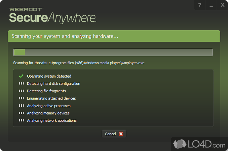 See the security and performance problems on a computer - Screenshot of Webroot System Analyzer