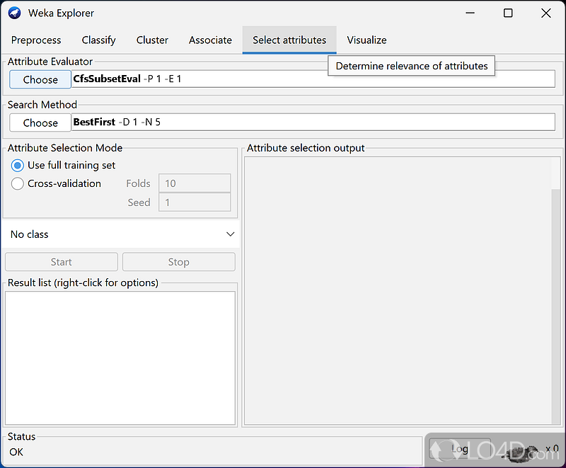 Weka: Java - Screenshot of Weka