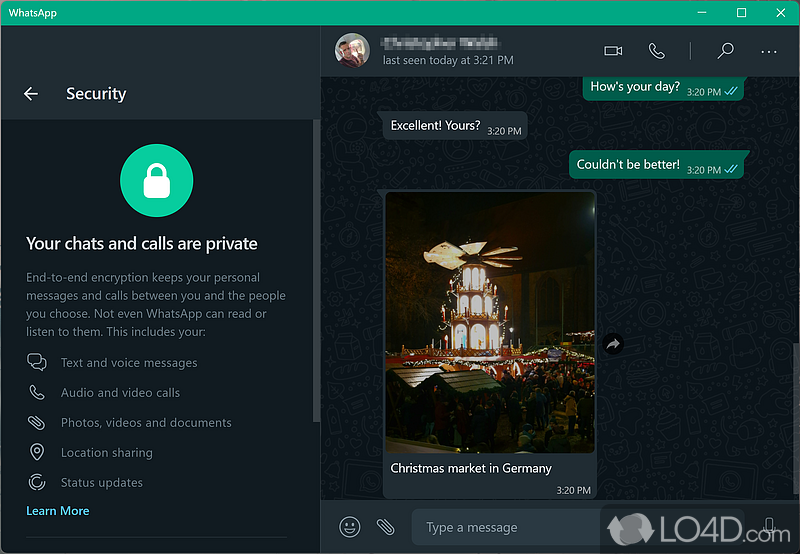 Reliable instant messaging application with several handy features - Screenshot of WhatsApp