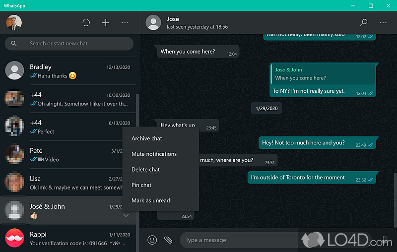 WhatsApp for PC: Smooth design - Screenshot of WhatsApp for PC