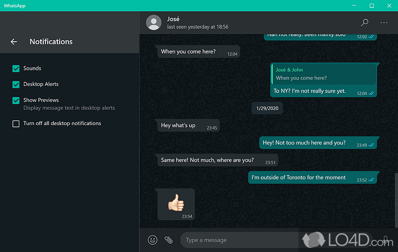 Reliable instant messaging application with several handy features - Screenshot of WhatsApp for PC