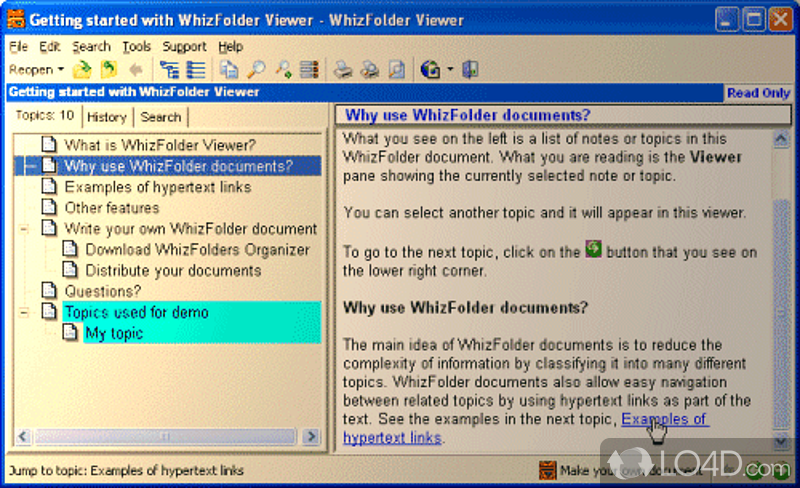A clean and comprehensive interface - Screenshot of WhizFolders Organizer Pro