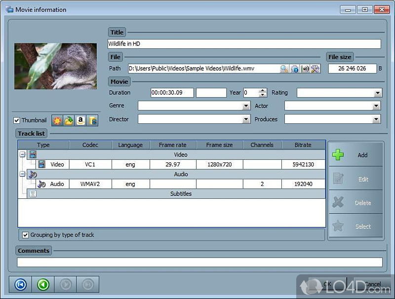 Wild Media Server: User interface - Screenshot of Wild Media Server