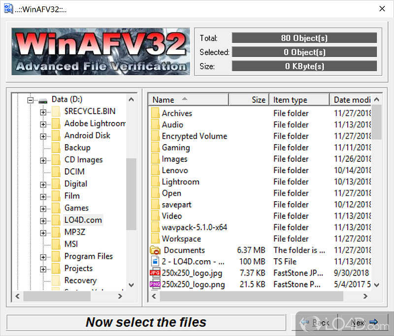 Can even be used from a thumb drive - Screenshot of WinAFV32