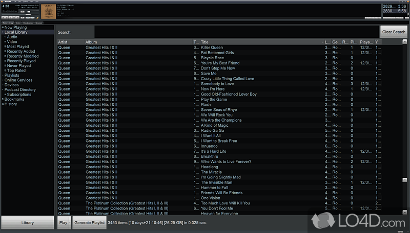 MP3, FLAC, AAC, MIDI, WAV, M4A, WMA, MOD, and MPEG - Screenshot of Winamp