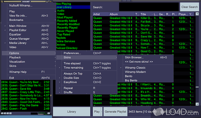 Plays all your favorite songs and stations - Screenshot of Winamp