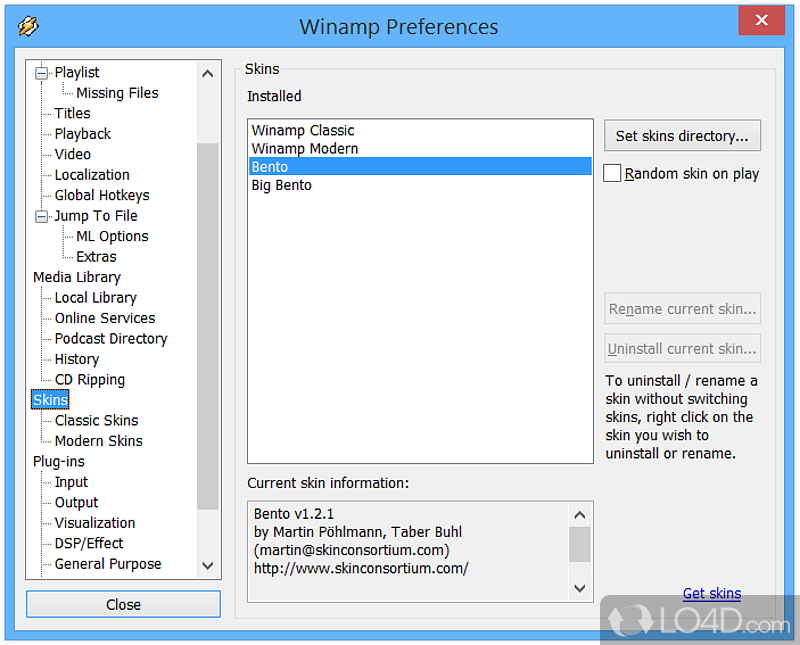 Choose files to associate with - Screenshot of Winamp 5 Lite