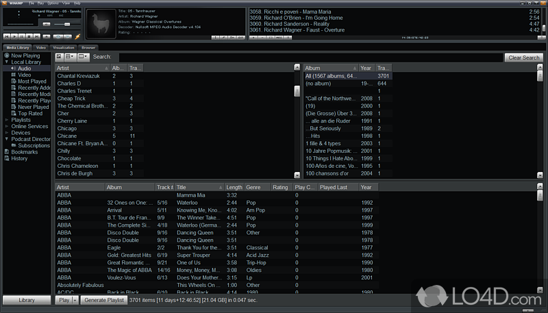 Play all of tunes, enhance the sound with an equalizer - Screenshot of Winamp 5 Lite