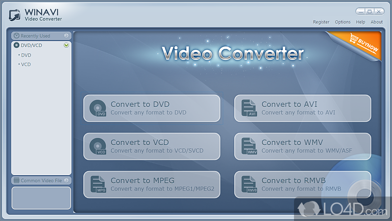 Convert AVI videos to MPEG, AVI to VCD, AVI to DivX, AVI to DVD, MOV to AVI - Screenshot of WinAVI Video Converter