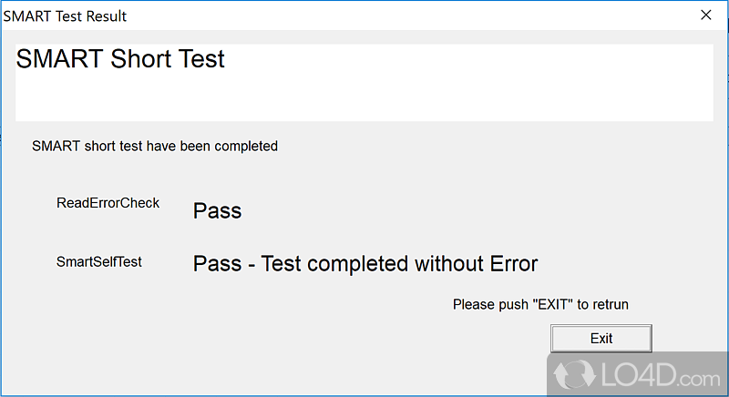 Get in-depth details on your drive - Screenshot of WinDFT (HGST Drive Fitness Test)