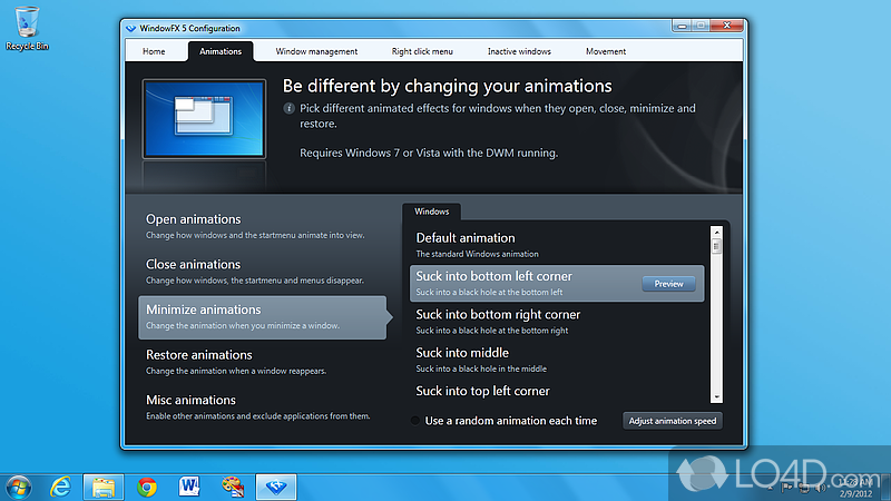 Change The Way Your Windows Operating System Looks And Acts - Screenshot of WindowFX