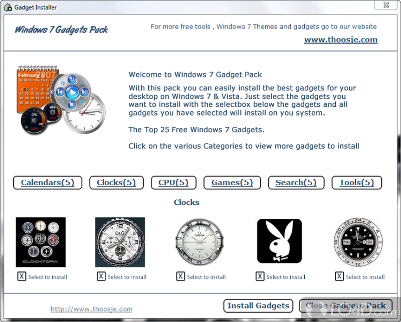 windows 7 gadgets pack