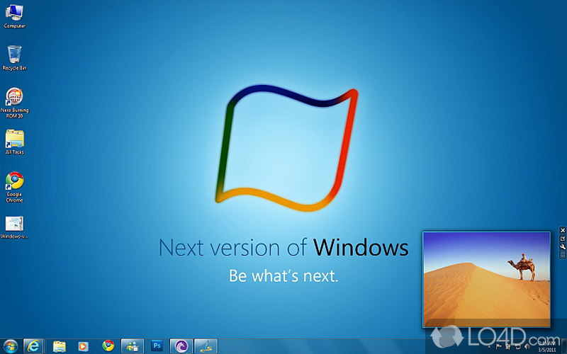 Concept of what Windows will look like - Screenshot of Windows 8 theme for Windows 7