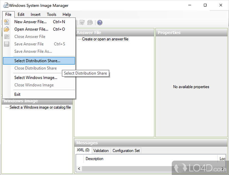 Windows ADK: User interface - Screenshot of Windows ADK