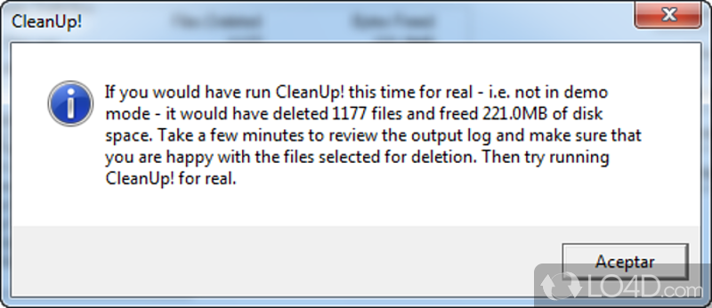 Windows CleanUp! screenshot