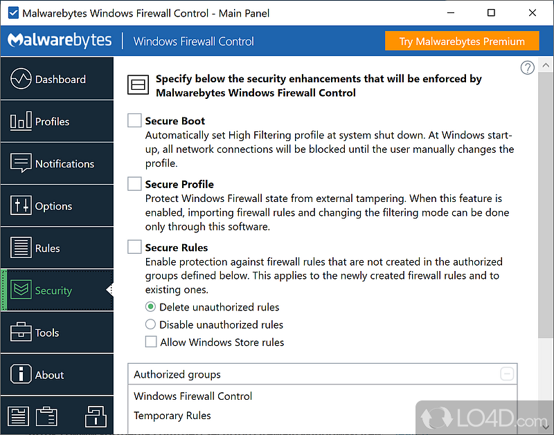 windows firewall control