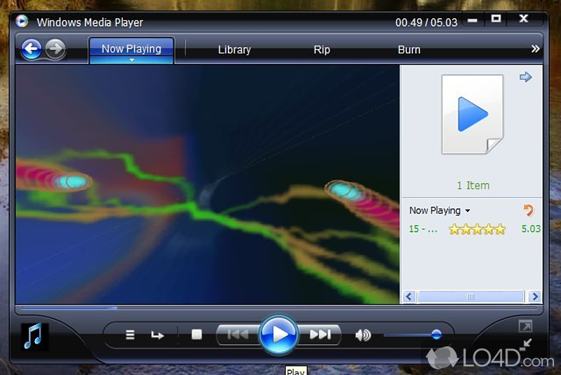 One of the backbones of media players, it provides flawless, high-quality rendering of media files - Screenshot of Windows Media Player
