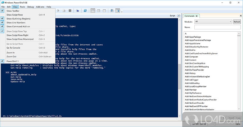 Perform command line operations - Screenshot of Windows PowerShell