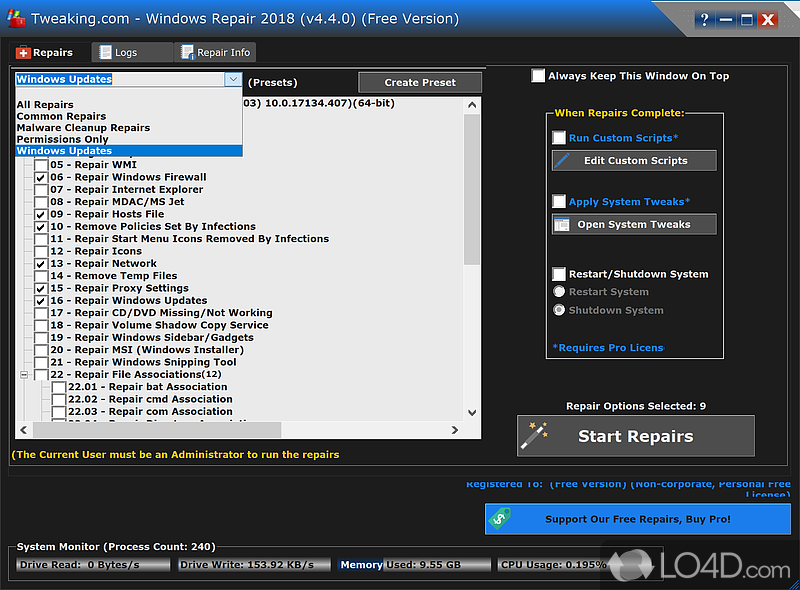 Uninstalled programs - Screenshot of Tweaking.com - Windows Repair