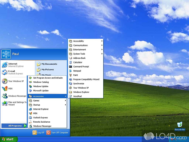 Windows XP Service Pack 2: User interface - Screenshot of Windows XP Service Pack 2