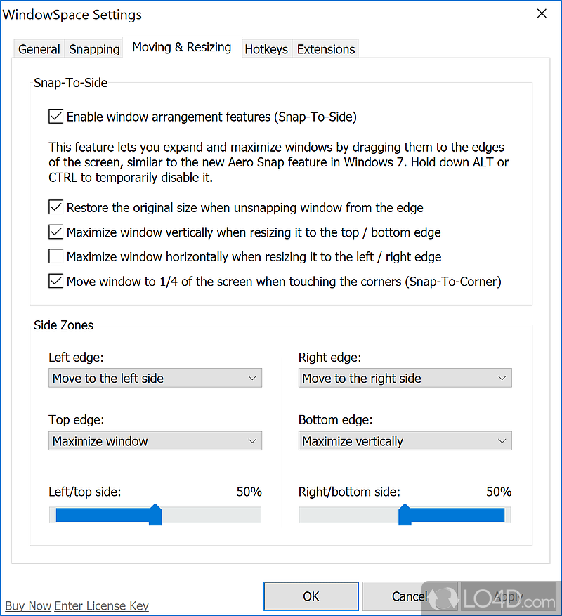 Useful organizing functions - Screenshot of WindowSpace