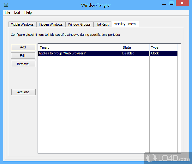 Powerful, utility for desktop productivity and privacy - Screenshot of WindowTangler