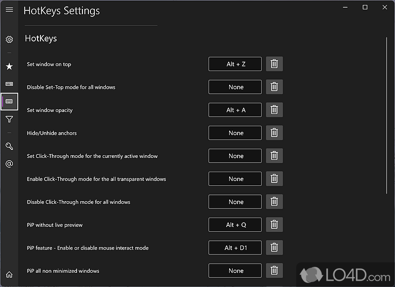 Application windows - Screenshot of WindowTop