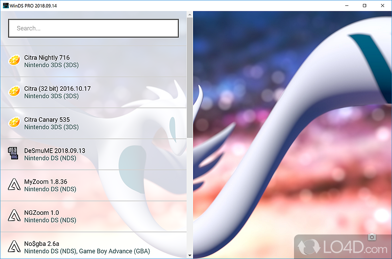 Emulator to play Nintendo DS or Game Boy games - Screenshot of WinDS PRO