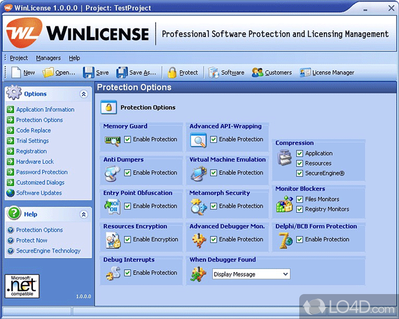Keep track of all your projects - Screenshot of WinLicense