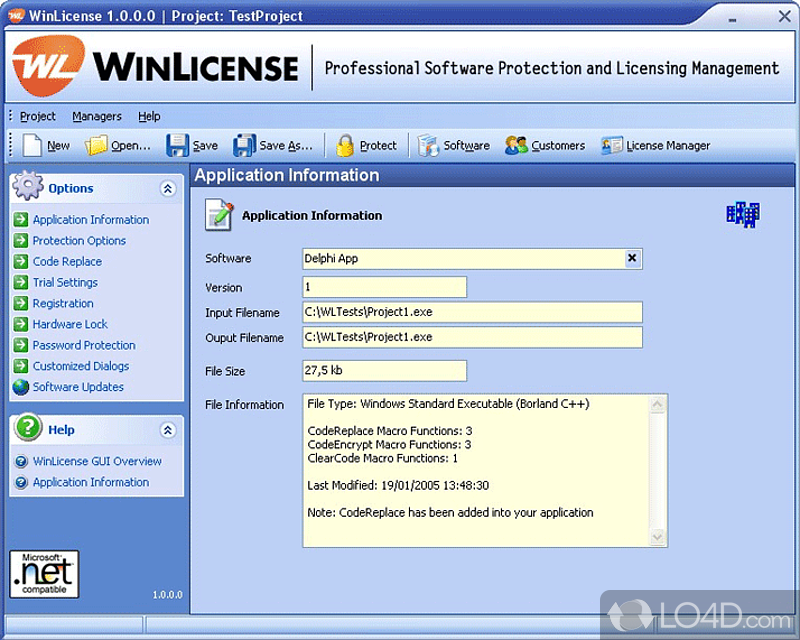 Keep newly created apps secured with the possibility to customize trial periods - Screenshot of WinLicense