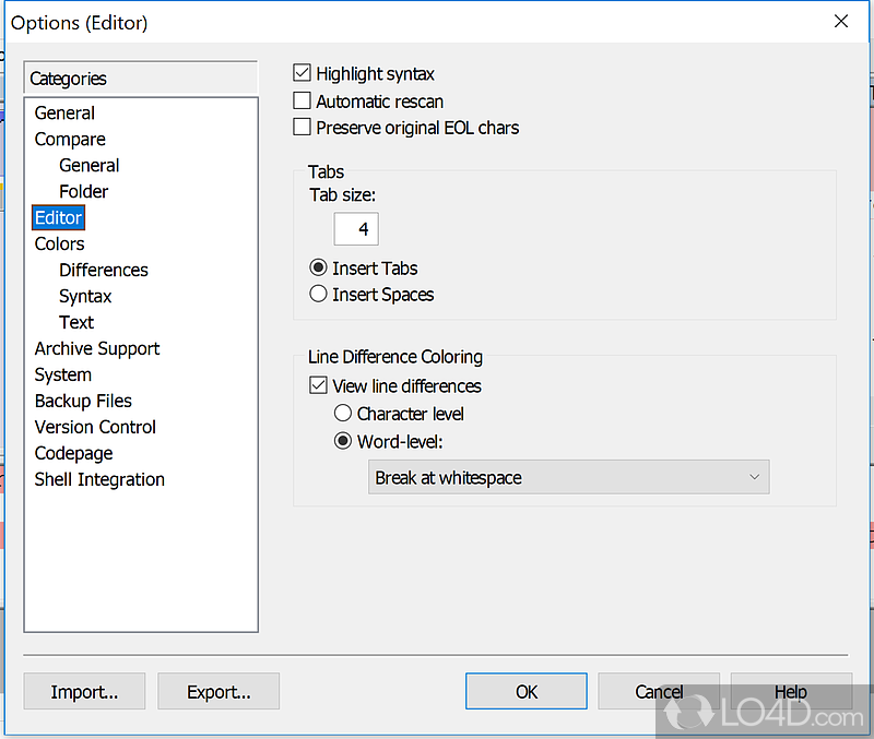 winmerge save differences to file