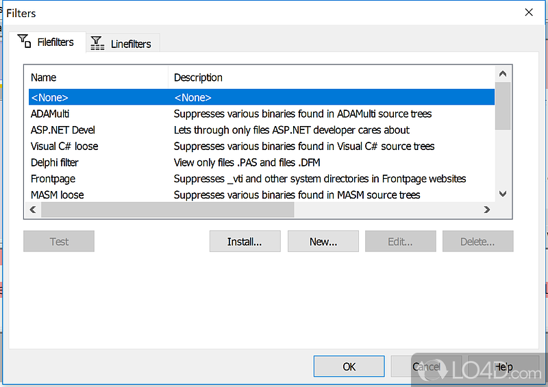 Compare files and folders and visualize the differences - Screenshot of WinMerge