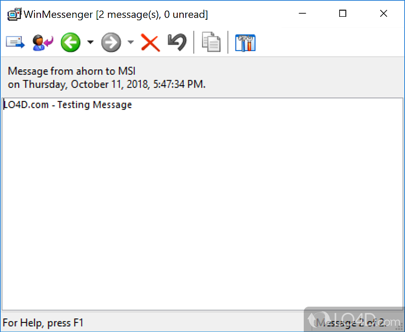 Convenient WinPopup replacement - Screenshot of WinMessenger