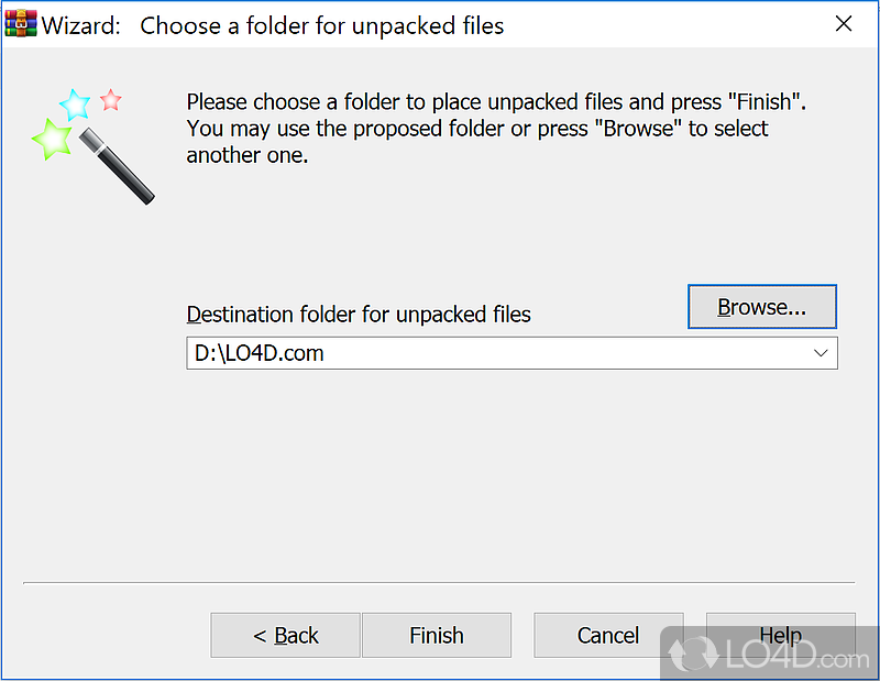 Advanced features for compression and decompression - Screenshot of WinRAR