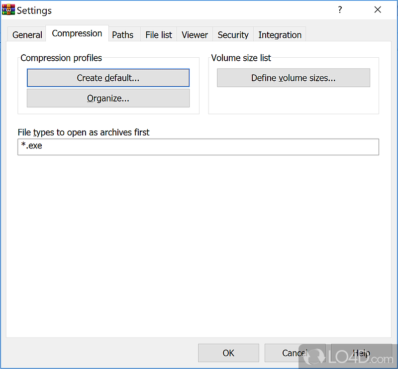 Free compression and extraction tool - Screenshot of WinRAR